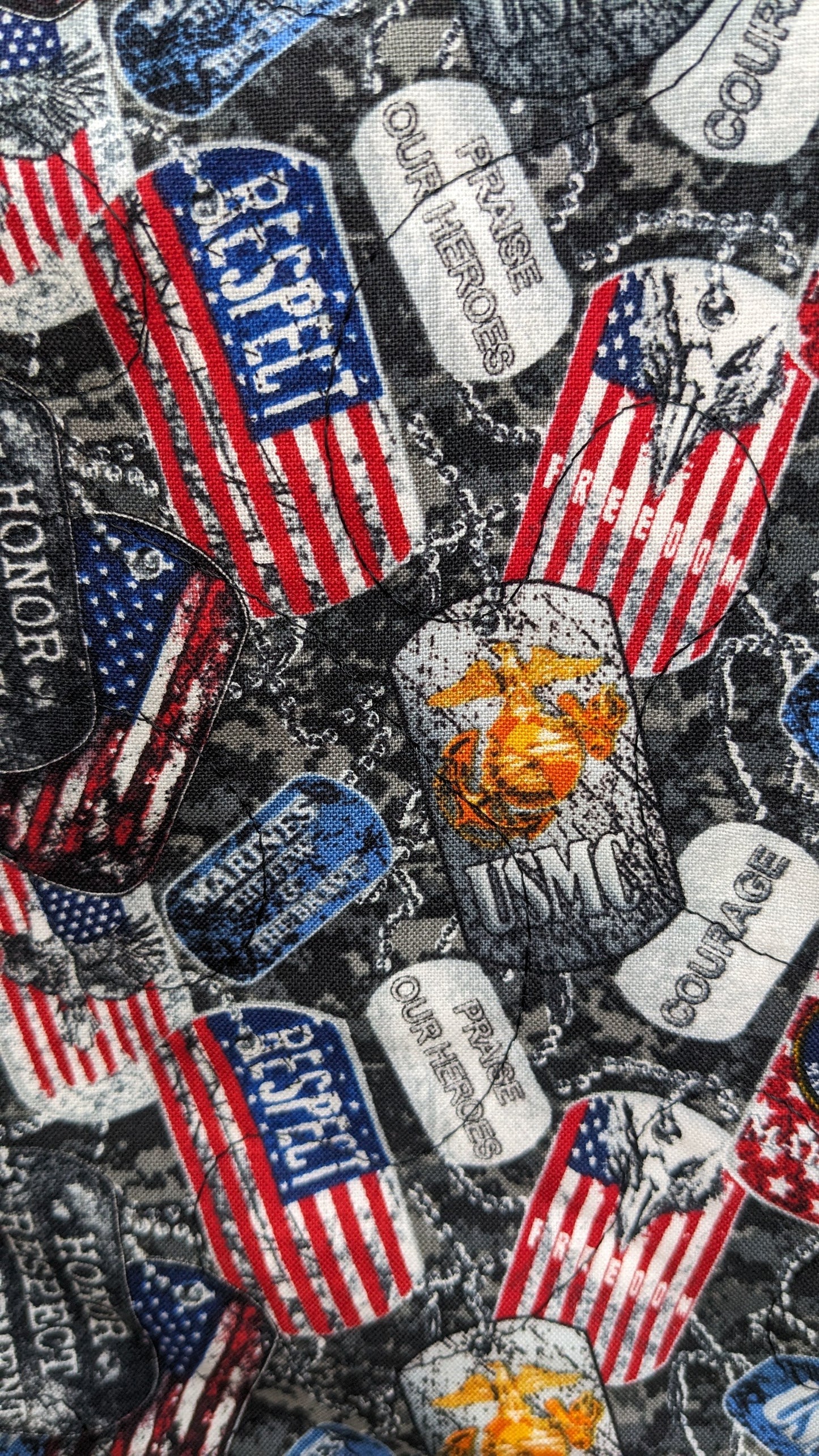 Marine Corps quilt – handmade patchwork decorative design