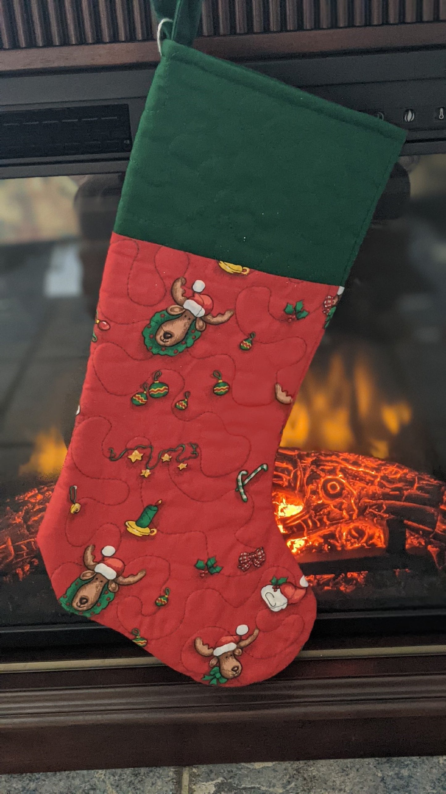 Rudolph Christmas stocking – cute handmade festive décor