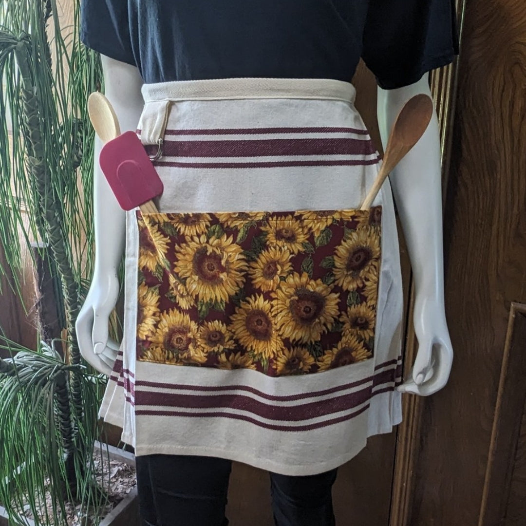 Handmade Ivory Half Apron