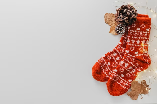 orange christmas stocking