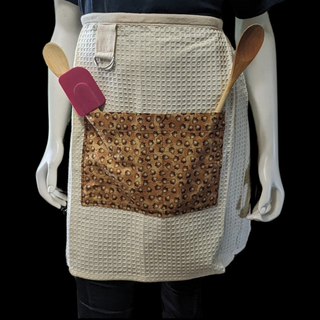 Handmade Waffle-Textured Half Apron