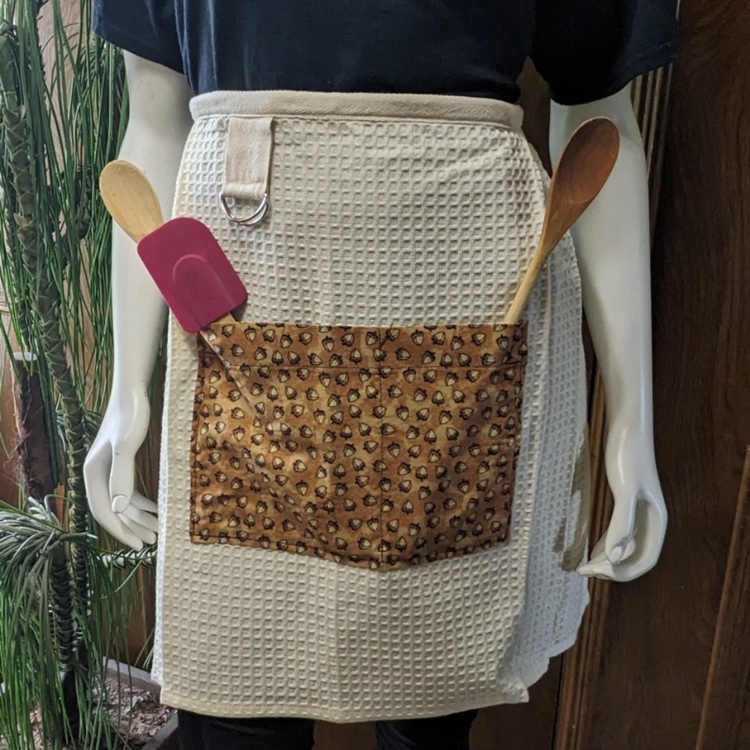 Handmade Waffle-Textured Half Apron