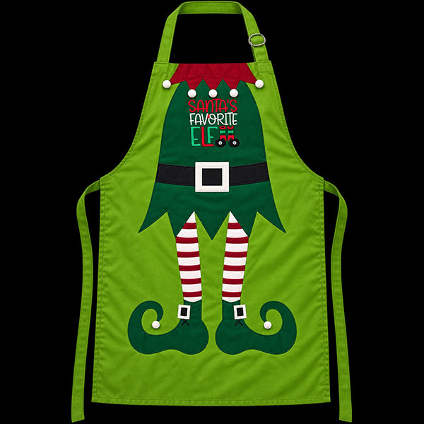 Santa’s Favorite Elf Christmas Apron | Holiday Cooking & Baking Apron | Festive Elf Kitchen Apron | Christmas Gift