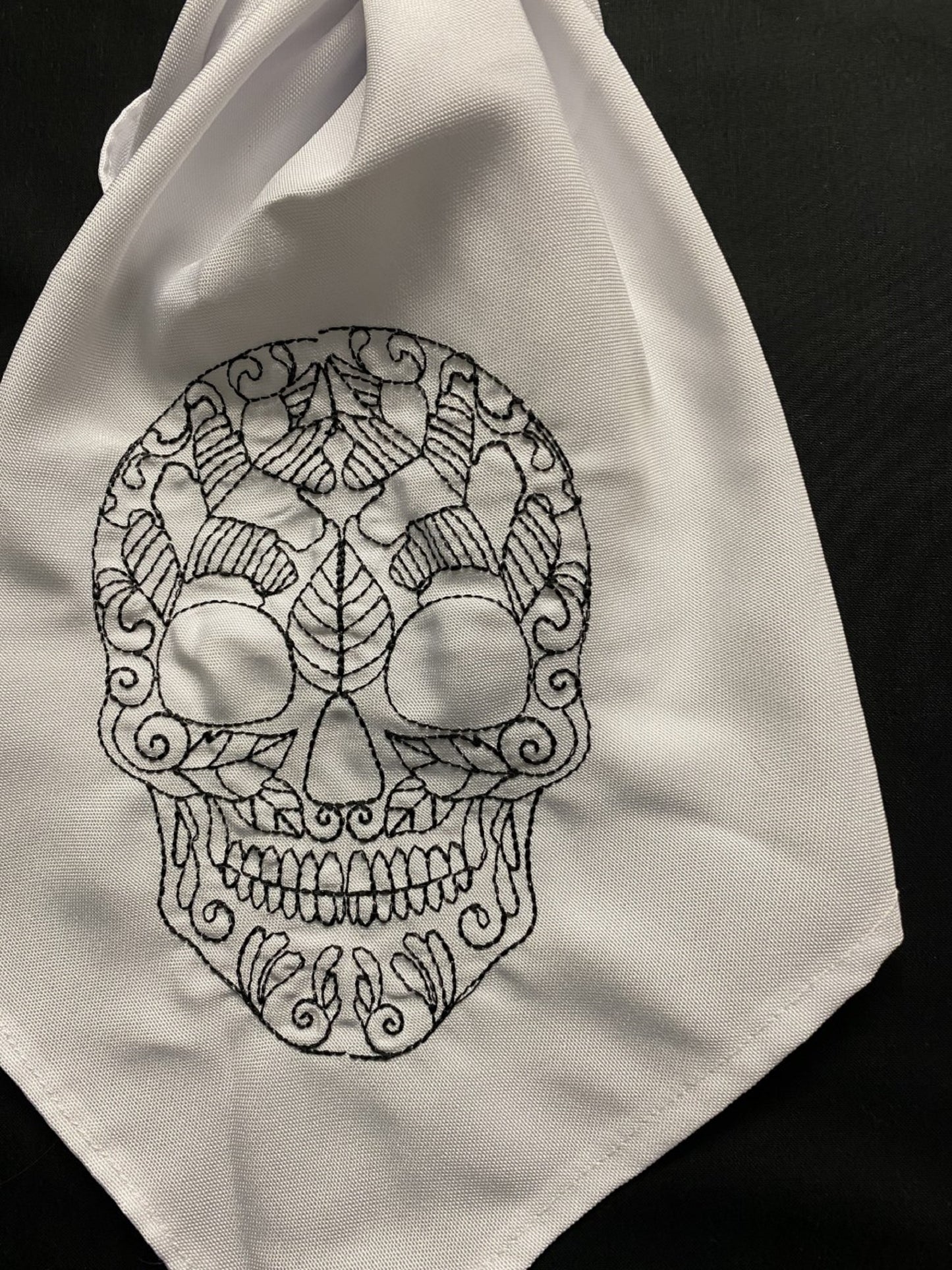 Machine Embroidered sugar skulls
