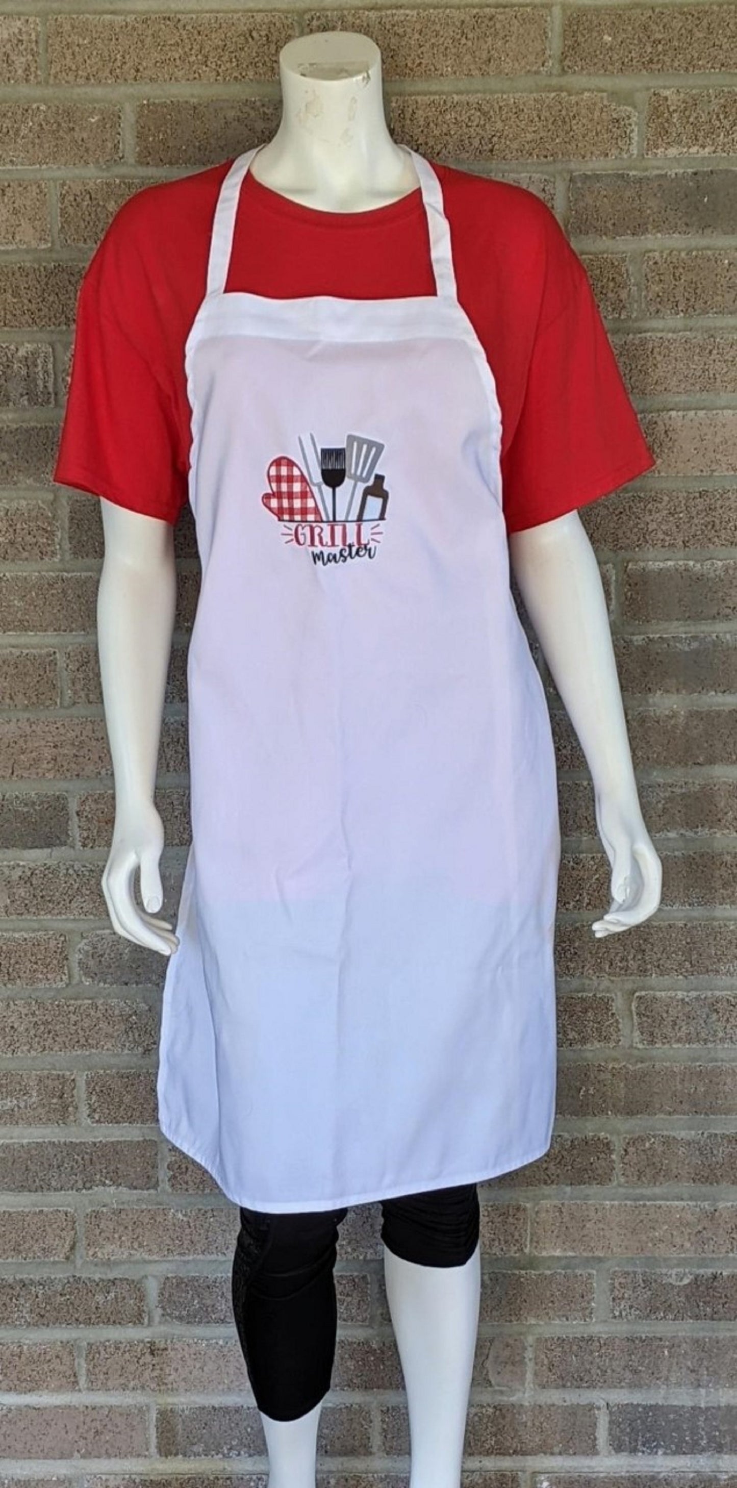 Grill Master Apron-Applique and Embroidery with Grilling Tools
