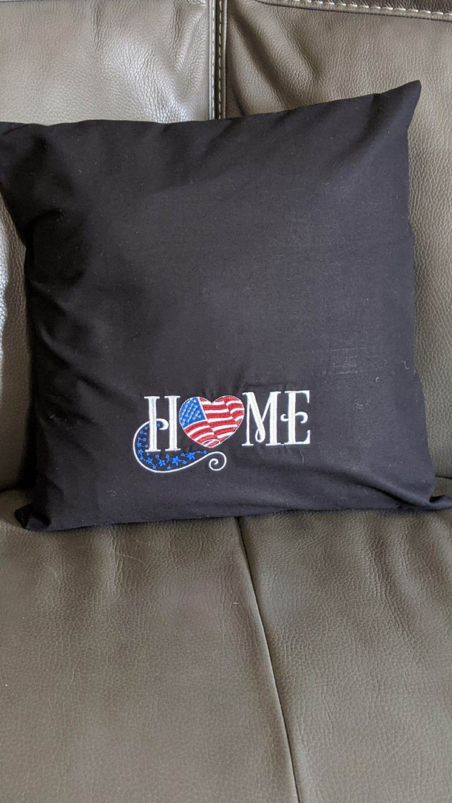 Home-Decorative Throw Pillow Cover-Machine Embroidered-16 Inches