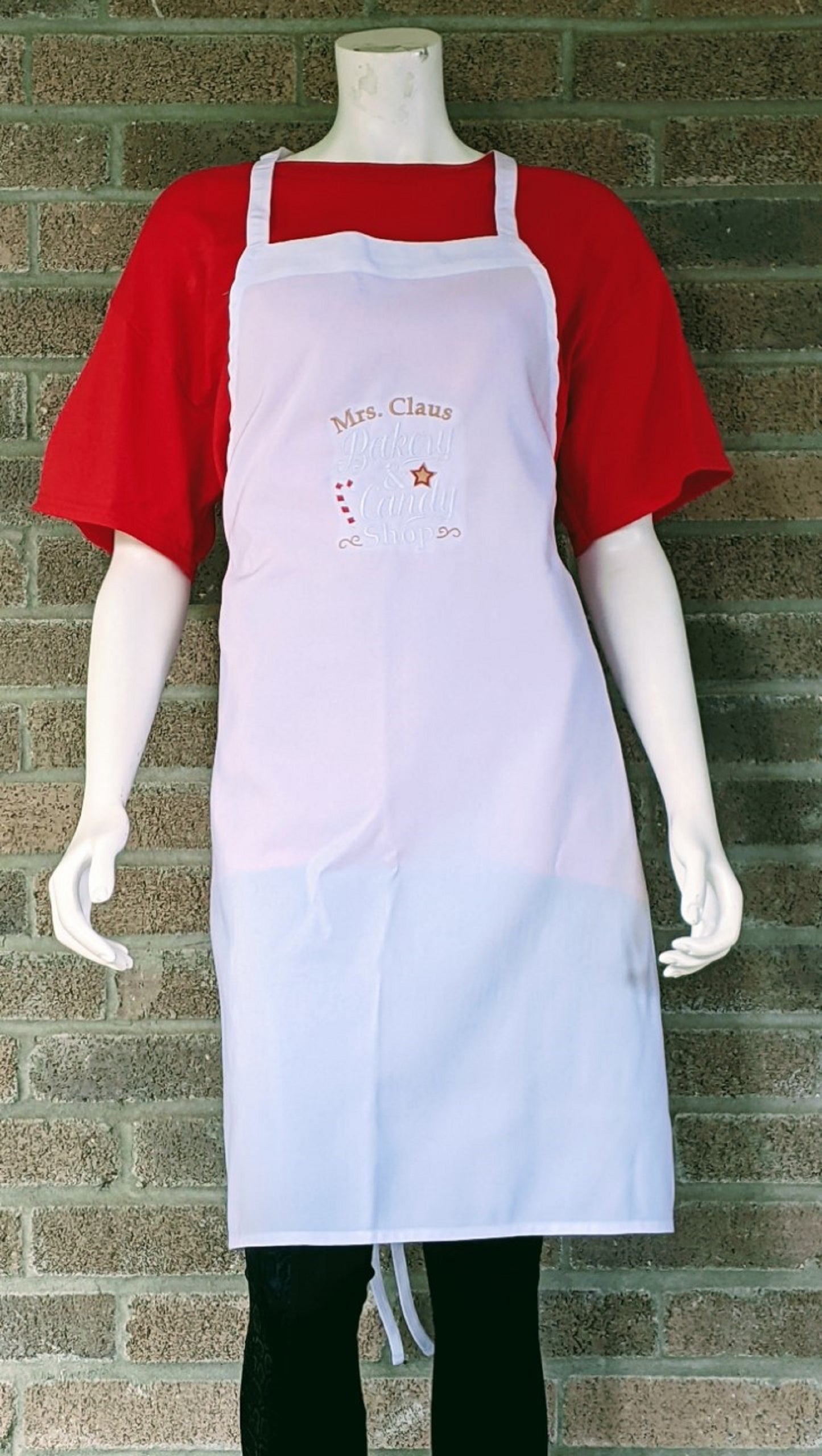 Mrs. Claus Bakery and Candy Shop Embroidered Adult Apron