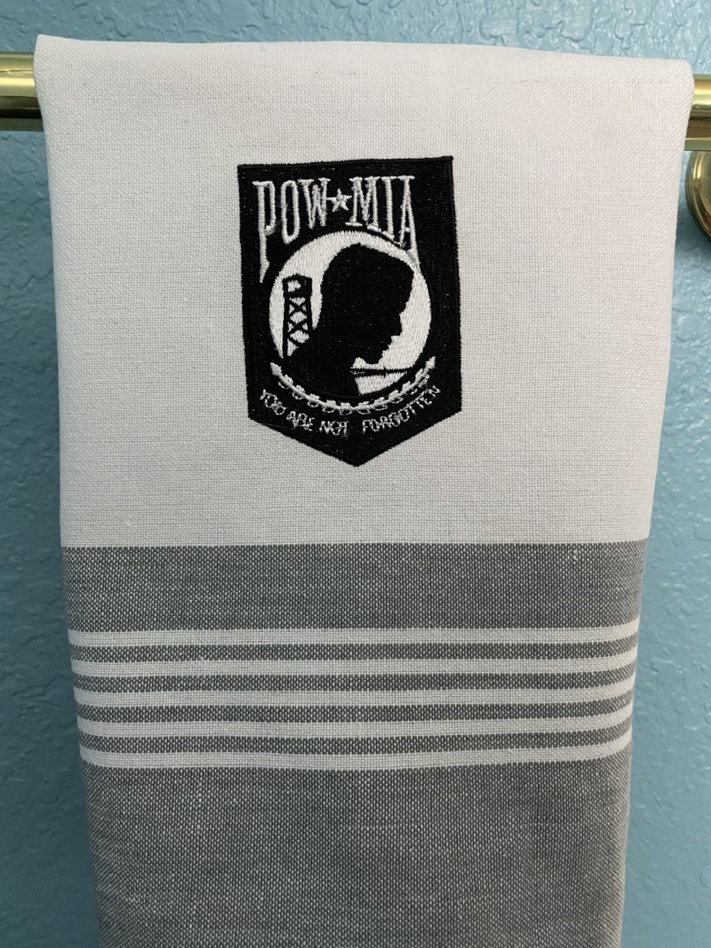 POW-MIA Embroidered Cup Towel
