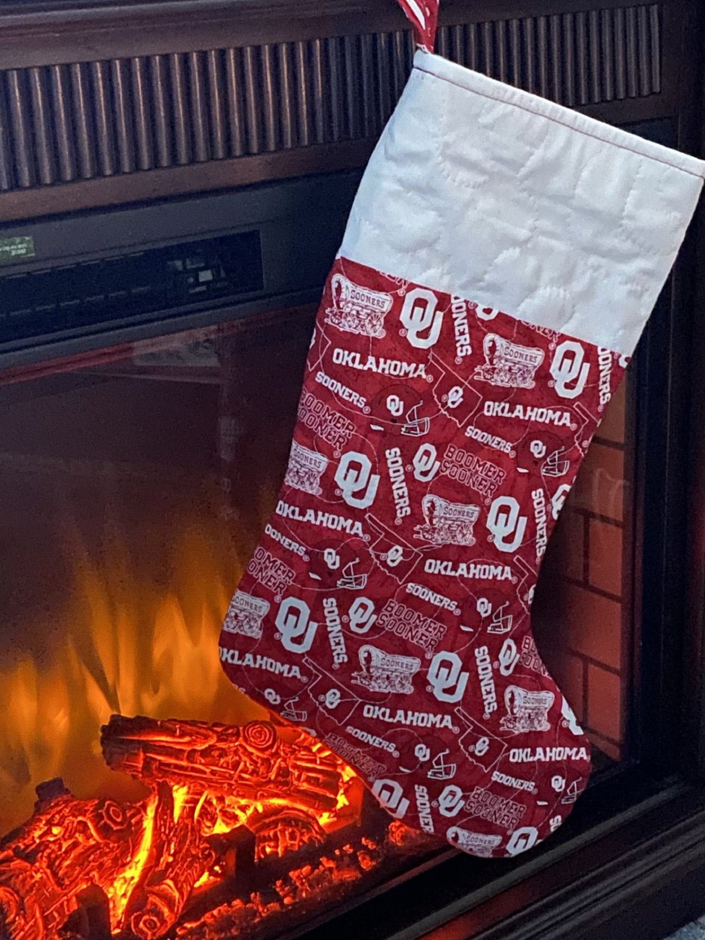 Christmas Stocking-Oklahoma University Sooners-Logos-Covered Wagon